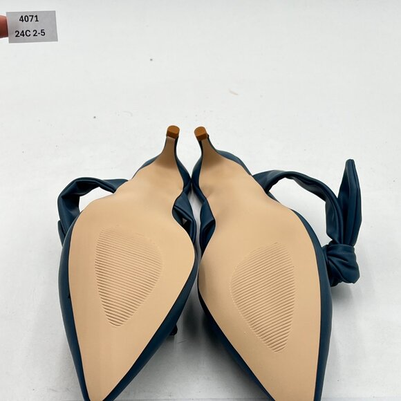 FOWT High Heel Pumps Closed Toe Sandals Kitten Heel Slip on Pointed Toe Stra - Picture 6 of 6